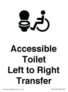 Accessible Toilet with Left to Right Transfer